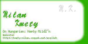milan kmety business card